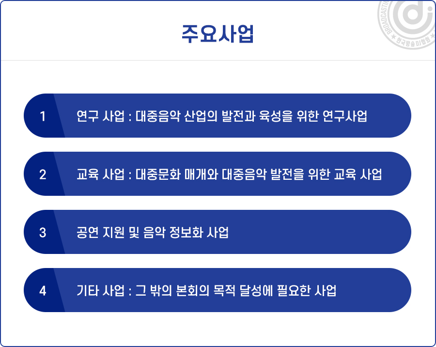 한국방송디제이협회 주요사업